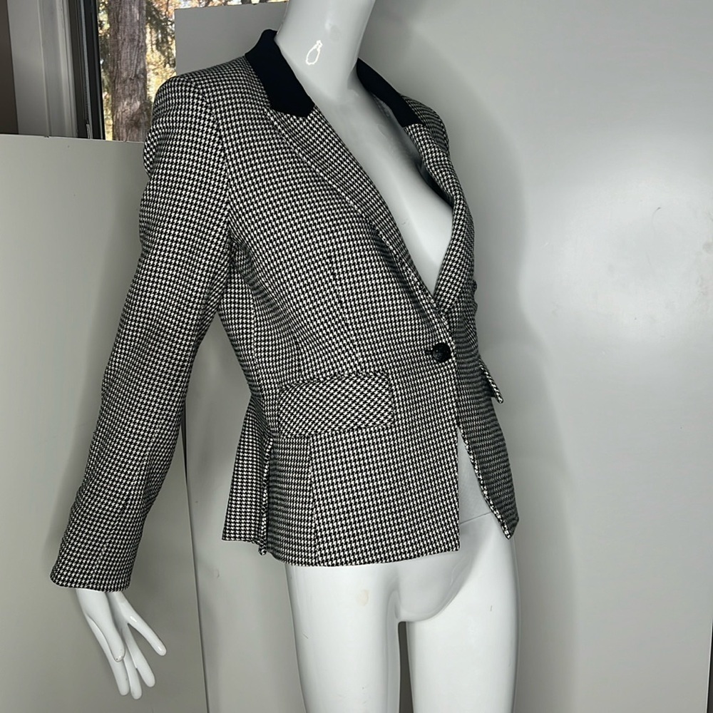 Veronica Beard Sz 8 Airlie Houndstooth Dickey Jacket